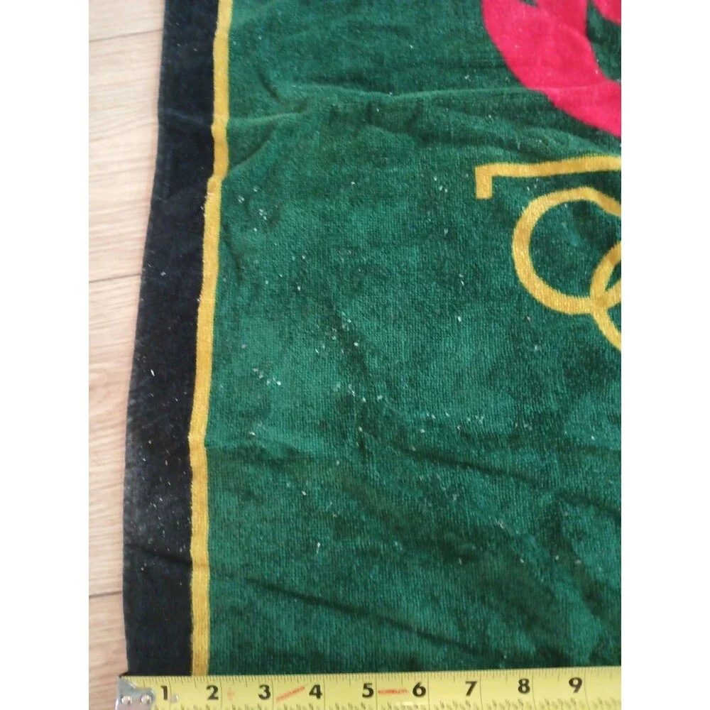 Olympic Games 1996 Atlanta Olympics Summer Beach 90s Vintage Towel Green Black